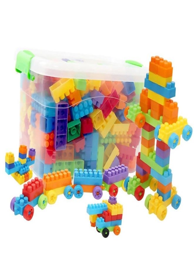 ARIZON ENTERPRISE Toy Building Blocks - Creative DIY Fun For Kids With Wheels - 100+ Pcs Educational Set In Multicolor (Storage Box Packing) - Image 5